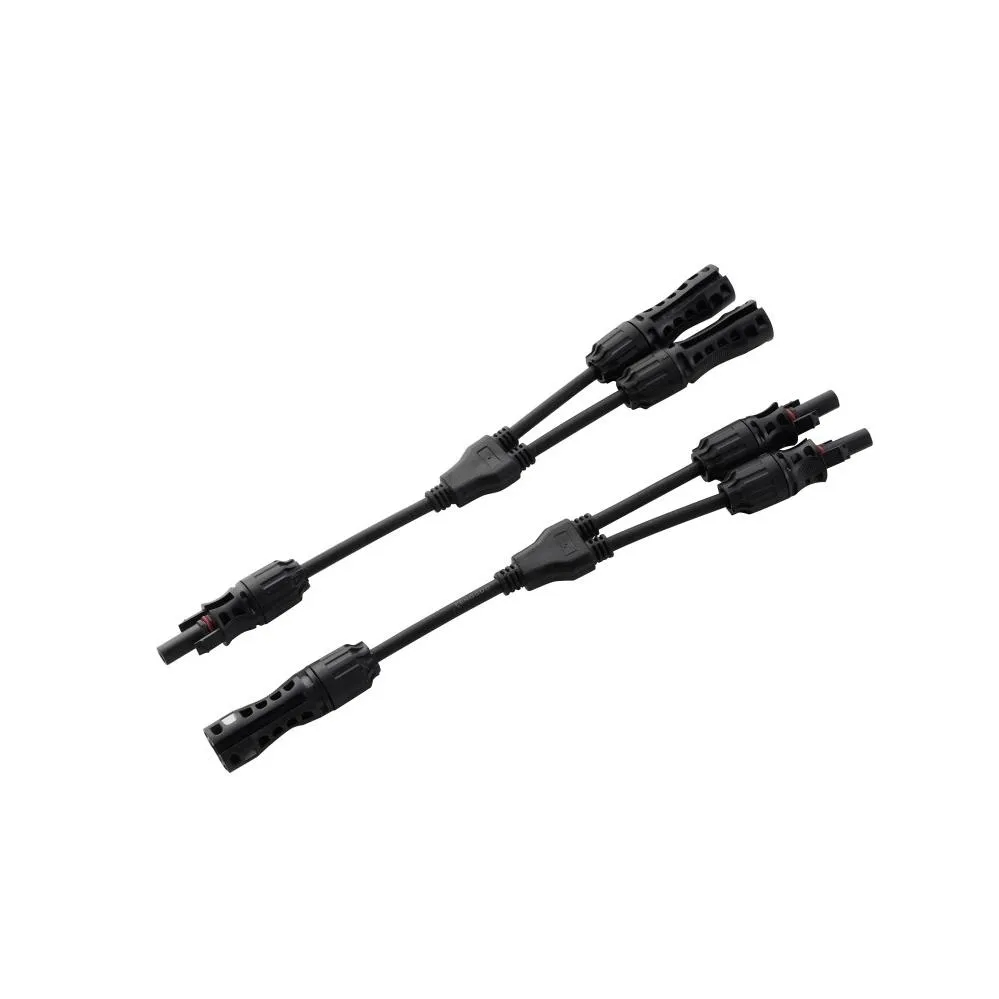 Solar Connector Photovoltaic Panel Adaptor Y Branch Plug 1 to 2 Parallel