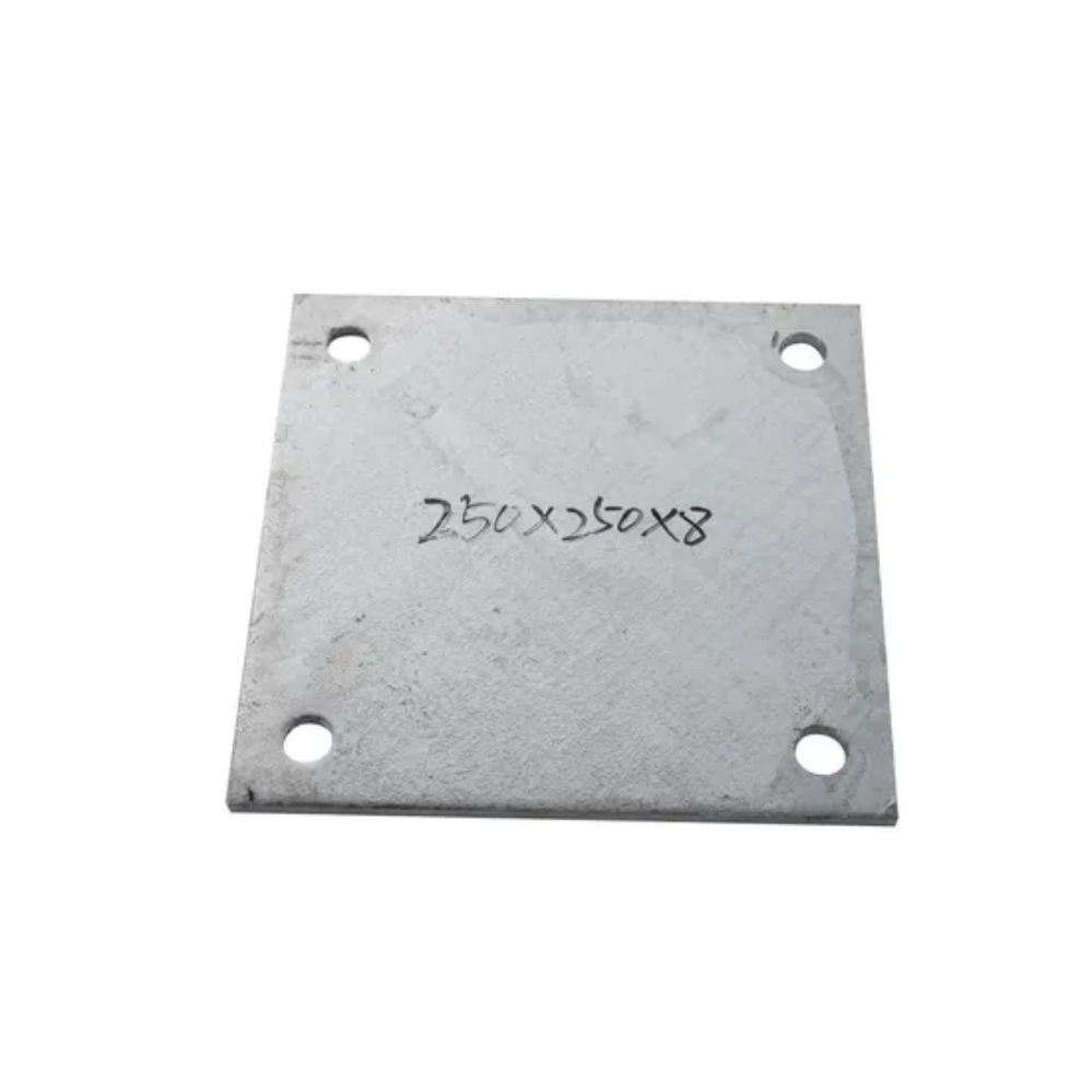 Heavy Duty Galvanized Steel Base Plate for Solar Mounting Structure Anchoring Systems
