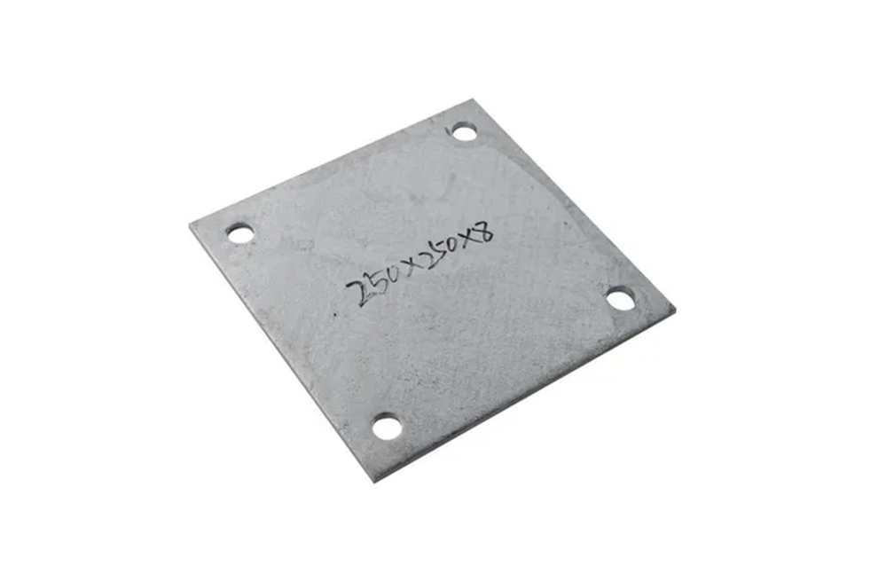 Heavy Duty Galvanized Steel Base Plate for Solar Mounting Structure Anchoring Systems