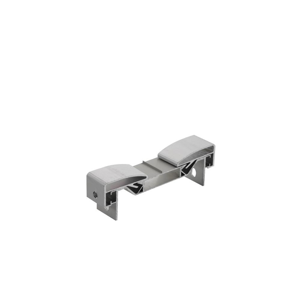 Sturdy aluminum Panlong Clamp firmly fastens solar modules on flexible steel wire bracket systems.