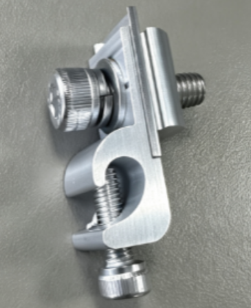 Durable aluminum solar grounding lug provides reliable earthing connection for photovoltaic mounting systems.